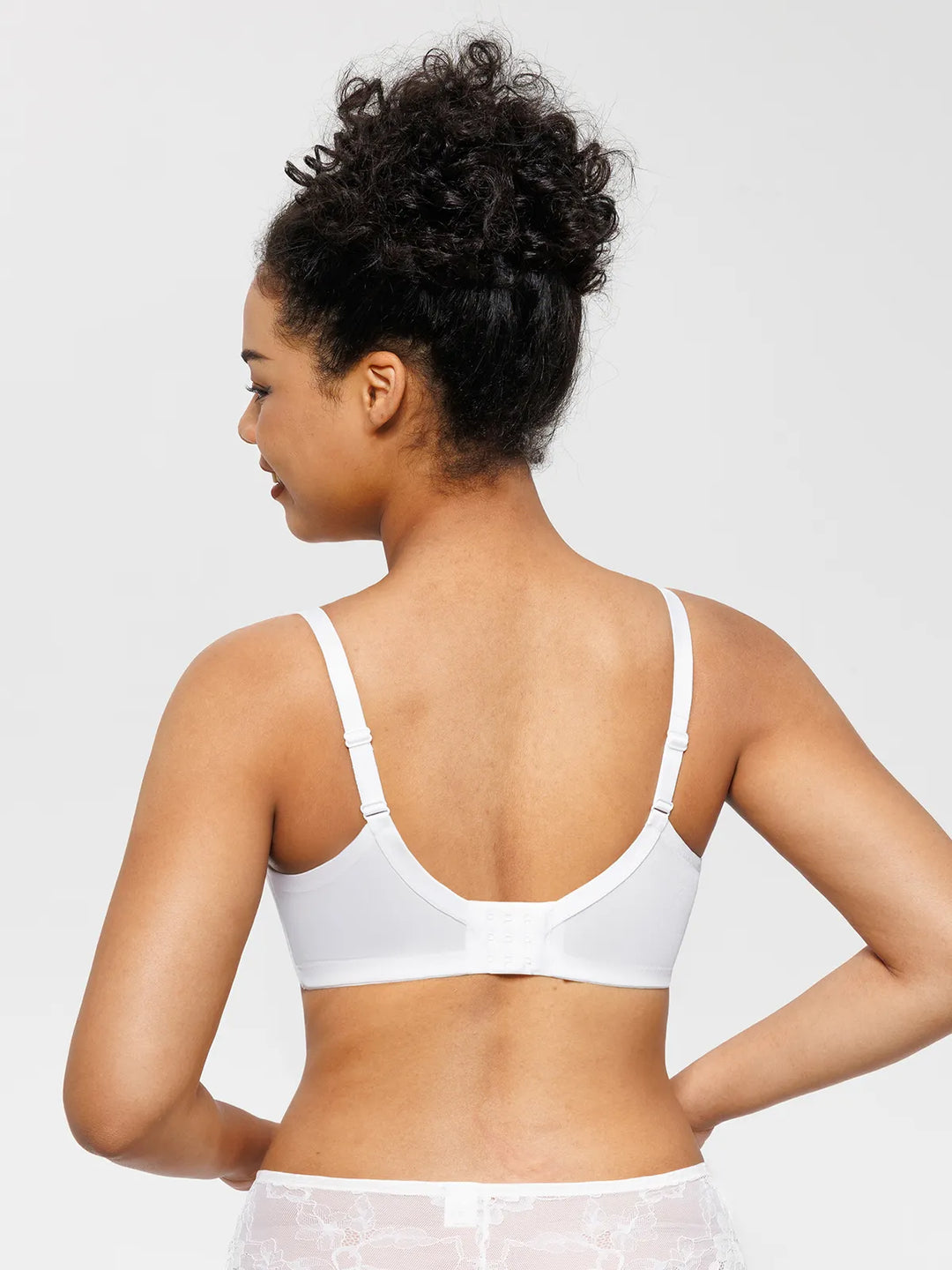 Popilush® Unlined Lace Underwire Minimizer Bra