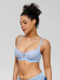 Popilush® Unlined Lace Underwire Minimizer Bra