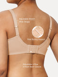 Popilush® Unlined Lace Underwire Minimizer Bra