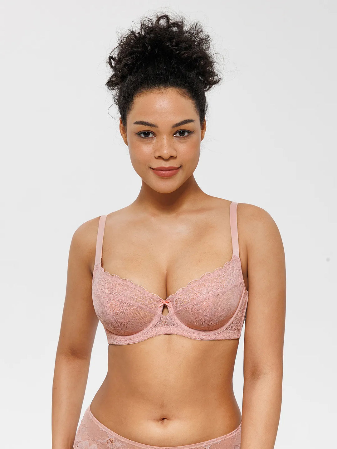 Popilush® Unlined Lace Underwire Minimizer Bra
