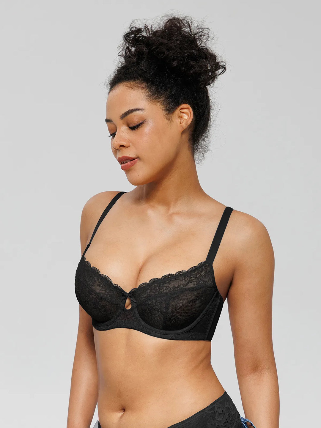 Popilush® Unlined Lace Underwire Minimizer Bra