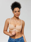 Popilush® Unlined Lace Underwire Minimizer Bra