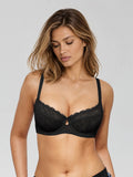 Popilush® Unlined Lace Underwire Minimizer Bra