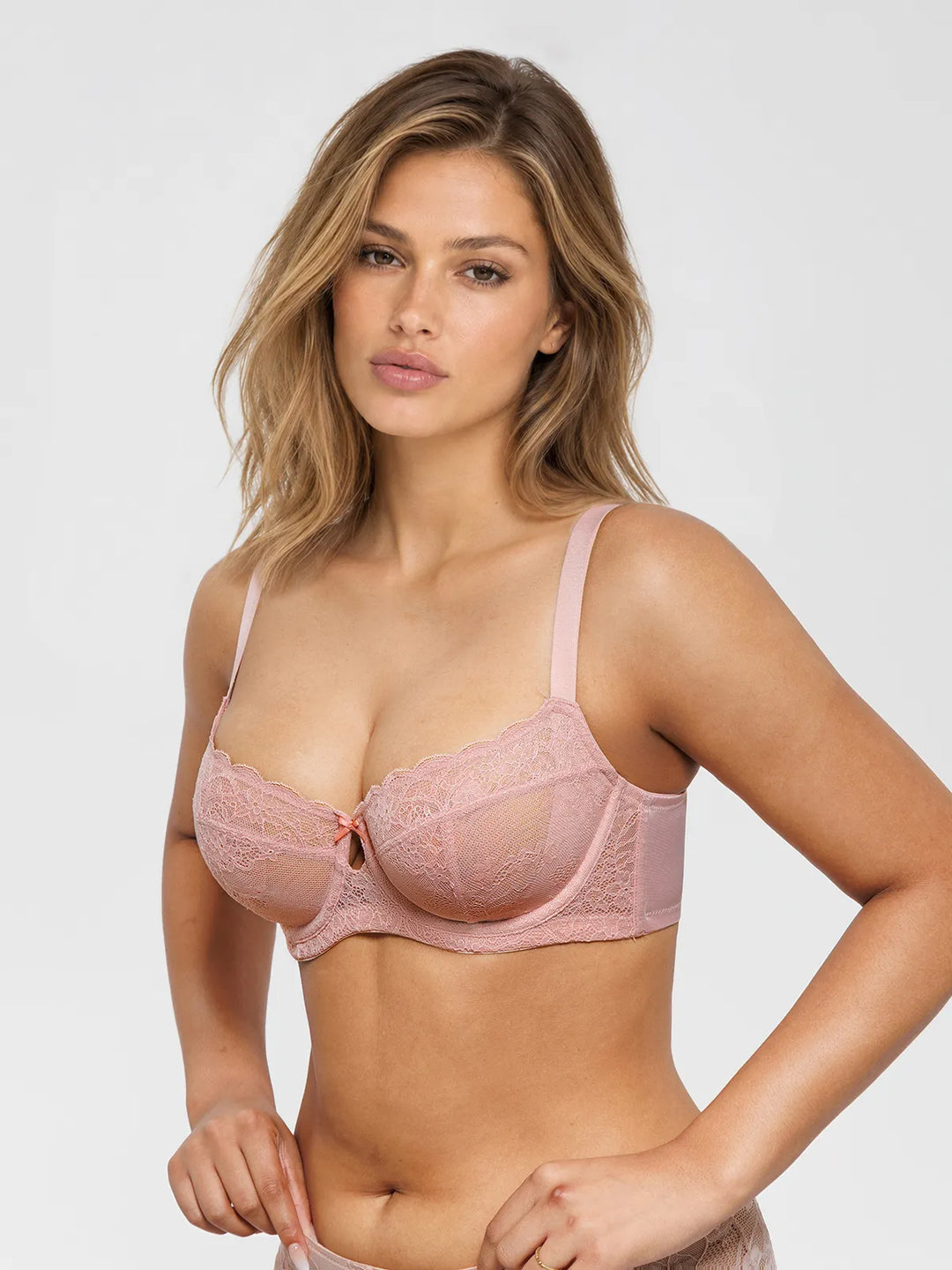 Popilush® Unlined Lace Underwire Minimizer Bra