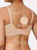 Popilush® Unlined Lace Underwire Minimizer Bra