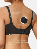 Popilush® Unlined Lace Underwire Minimizer Bra