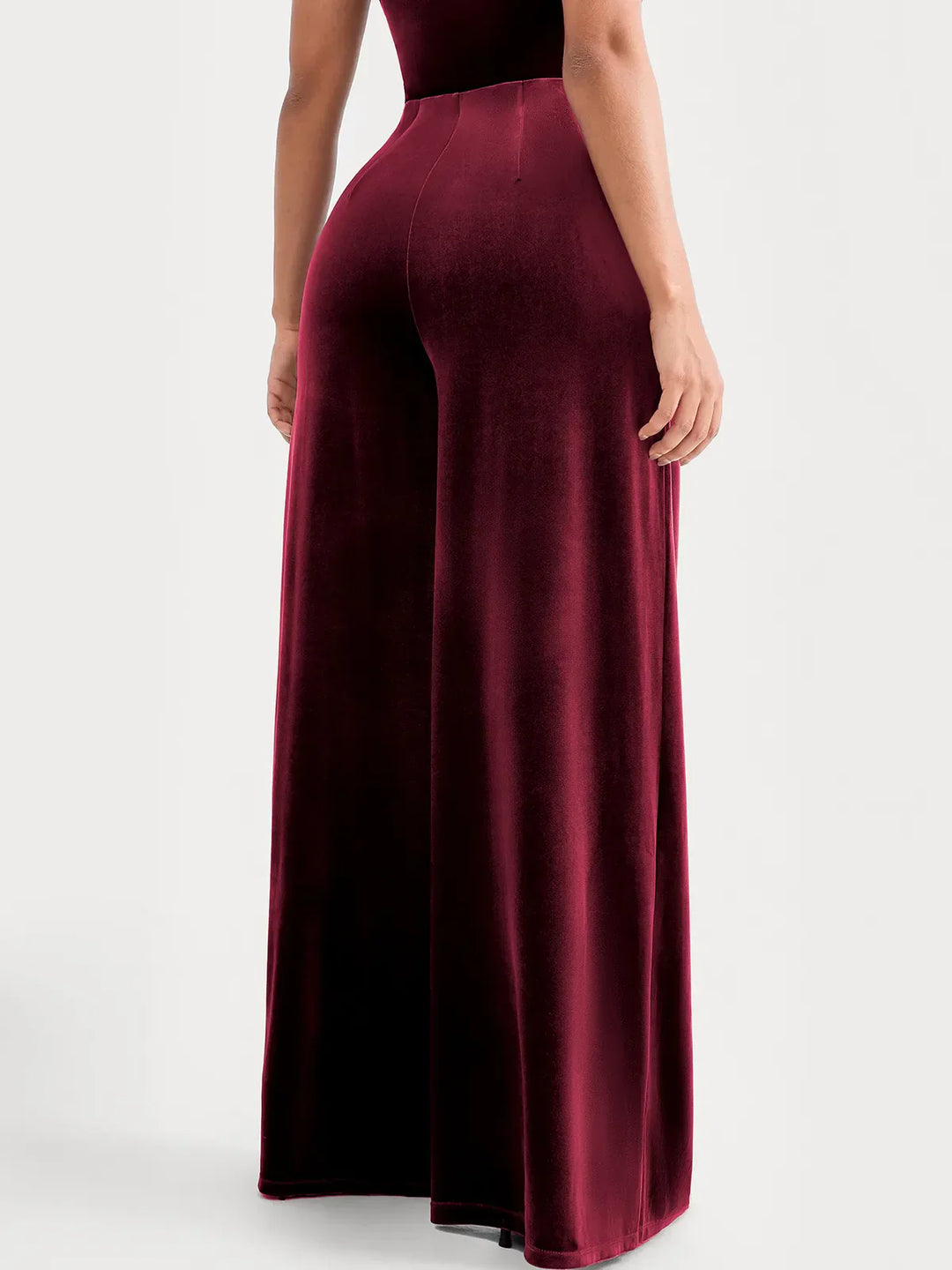 Popilush® Velvet Straight-Leg Sculpting Trousers