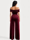 Popilush® Velvet Straight-Leg Sculpting Trousers