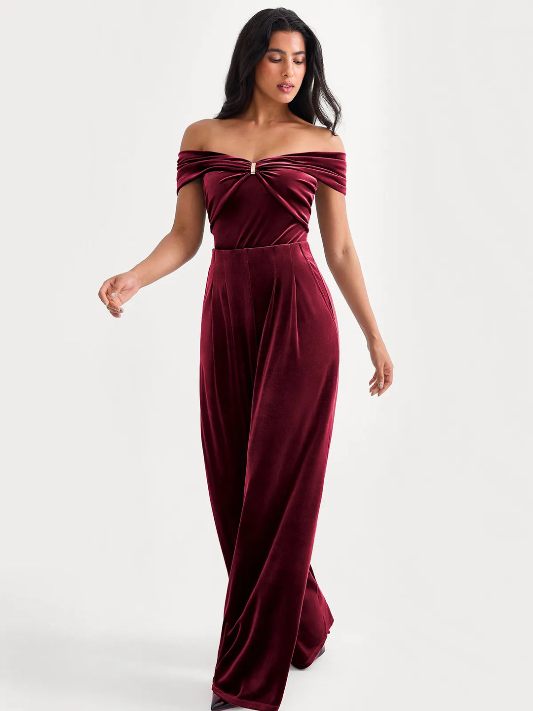 Popilush® Velvet Straight-Leg Sculpting Trousers