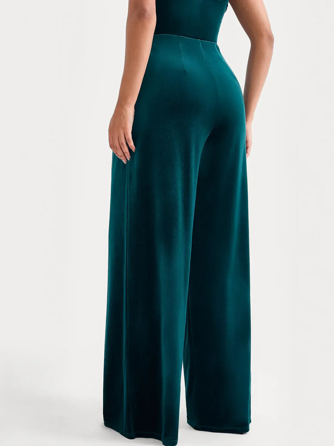 Popilush® Velvet Straight-Leg Sculpting Trousers