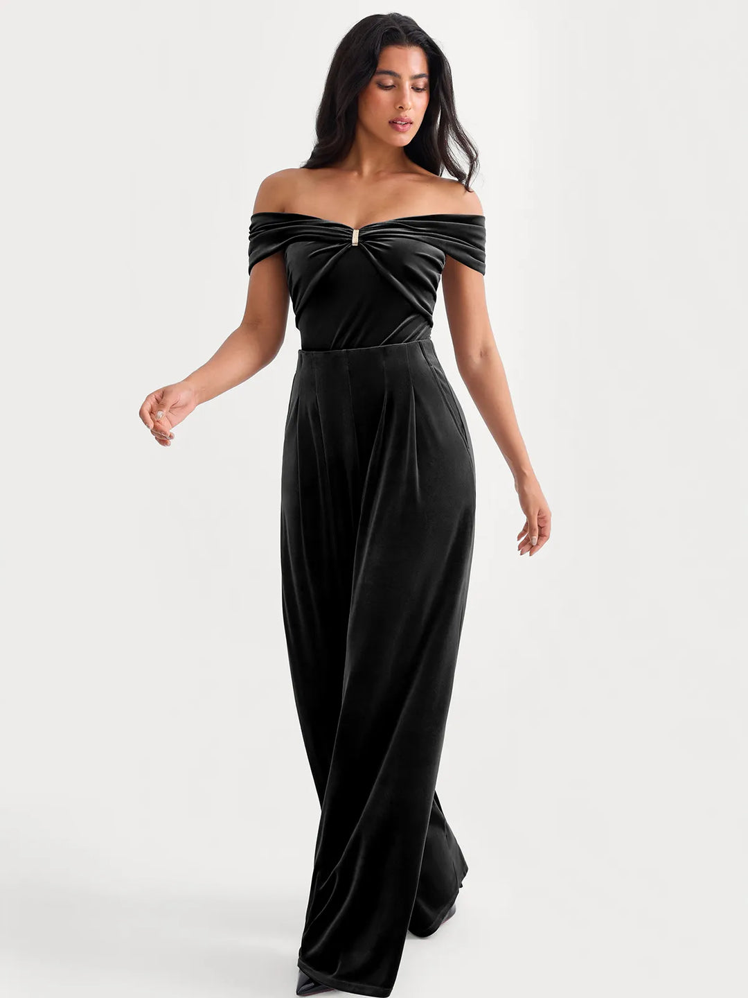 Popilush® Velvet Straight-Leg Sculpting Trousers