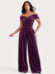 Popilush® Purple / S Velvet Straight-Leg Sculpting Trousers