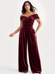 Popilush® Red / S Velvet Straight-Leg Sculpting Trousers