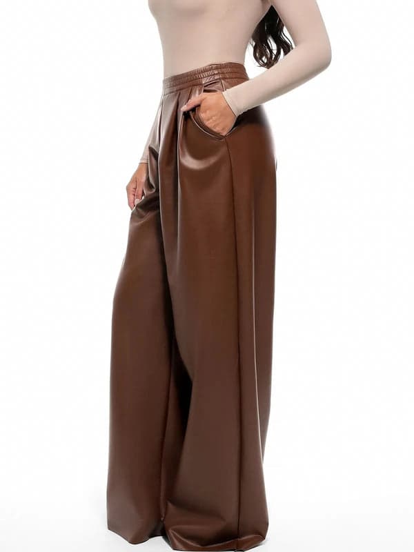 Popilush® Velvet Wide-Leg Sculpting Trousers