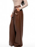 Popilush® Velvet Wide-Leg Sculpting Trousers