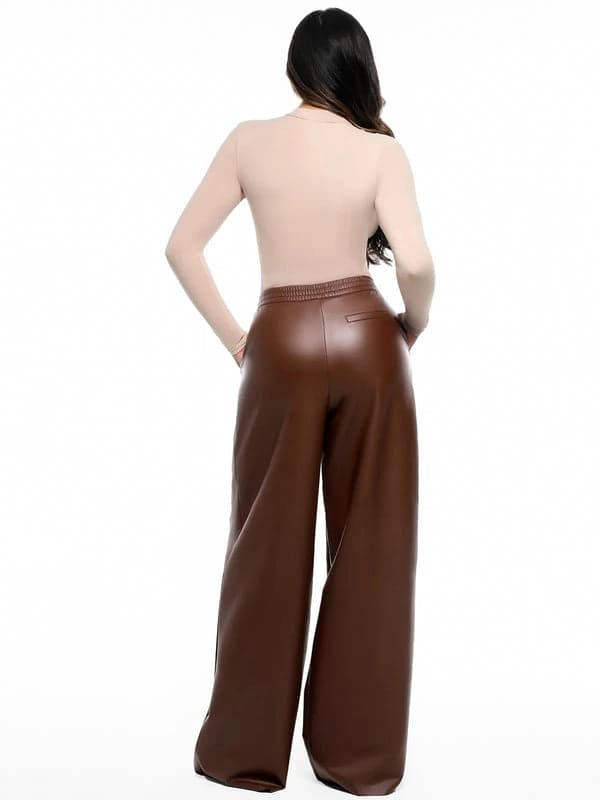 Popilush® Velvet Wide-Leg Sculpting Trousers