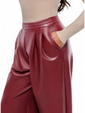 Popilush® Velvet Wide-Leg Sculpting Trousers