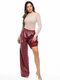 Popilush® Velvet Wide-Leg Sculpting Trousers