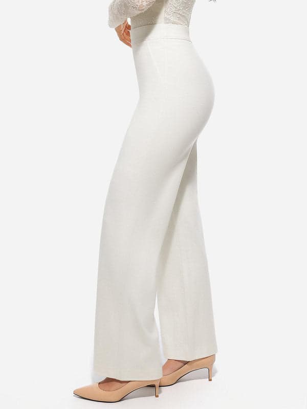 Popilush® Velvet Wide-Leg Sculpting Trousers