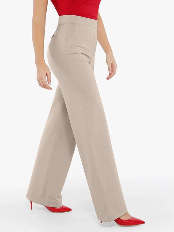 Popilush® Velvet Wide-Leg Sculpting Trousers