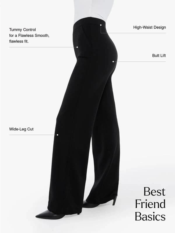 Popilush® Velvet Wide-Leg Sculpting Trousers