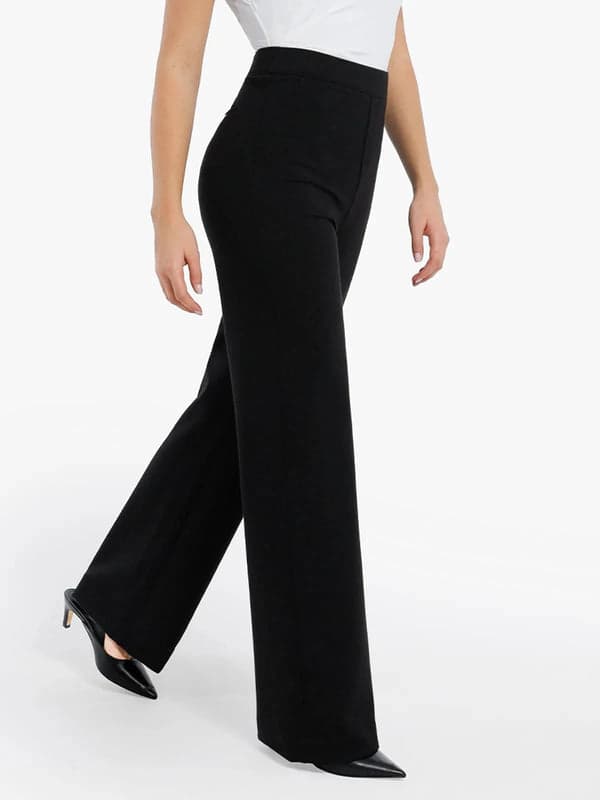 Popilush® Velvet Wide-Leg Sculpting Trousers