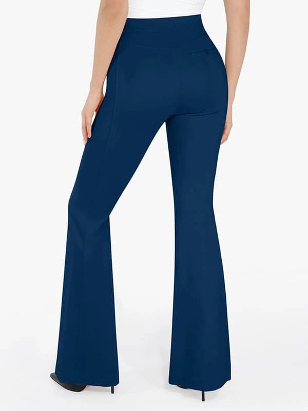 Popilush® Velvet Wide-Leg Sculpting Trousers