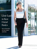 Popilush® Velvet Wide-Leg Sculpting Trousers