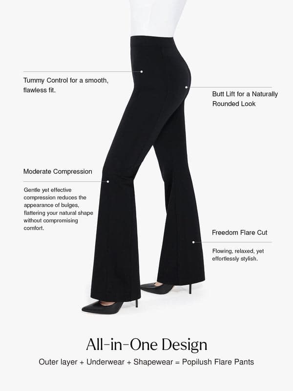 Popilush® Velvet Wide-Leg Sculpting Trousers