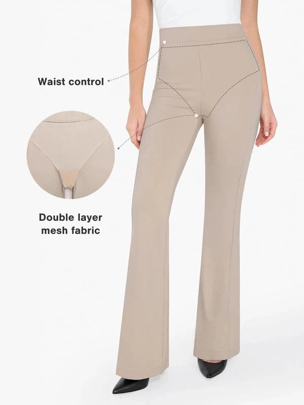 Popilush® Velvet Wide-Leg Sculpting Trousers