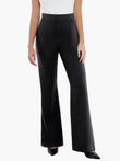 Popilush® Midnight Black / S Velvet Wide-Leg Sculpting Trousers