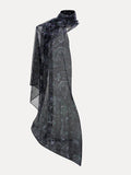 Popilush® Black Paisley / One Size Versatile Draped Shawl Wrap