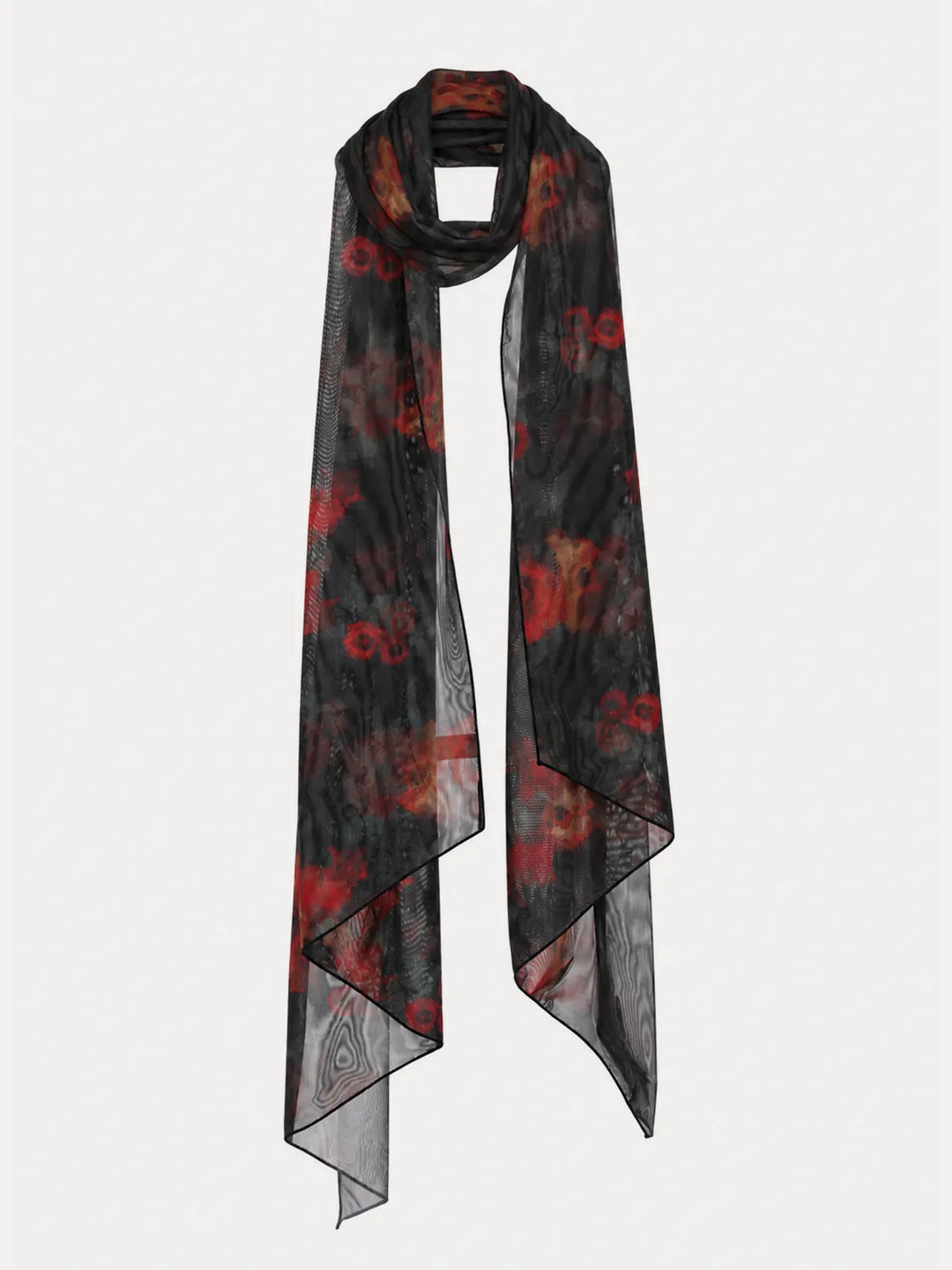 Popilush® Burgundy Floral / One Size Versatile Draped Shawl Wrap