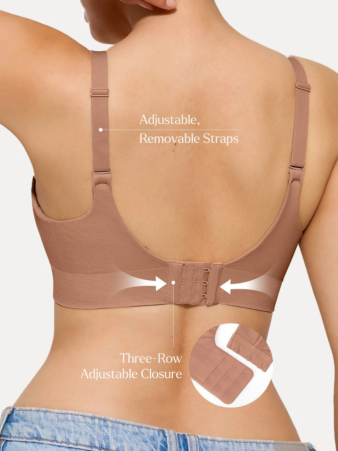 Popilush® Supportive No Underwire Bra Wireless Secret Infinite Supportive Bralette