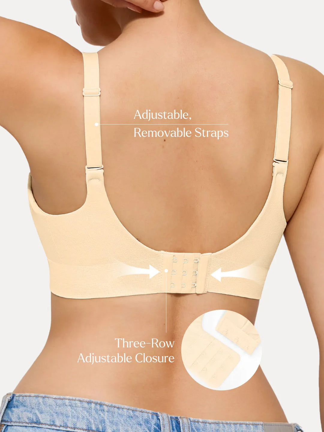 Popilush® Supportive No Underwire Bra Wireless Secret Infinite Supportive Bralette