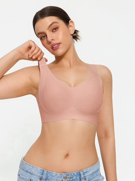 Popilush® Wireless Wide Strap Everyday Supportive Push Up Comfort Bra