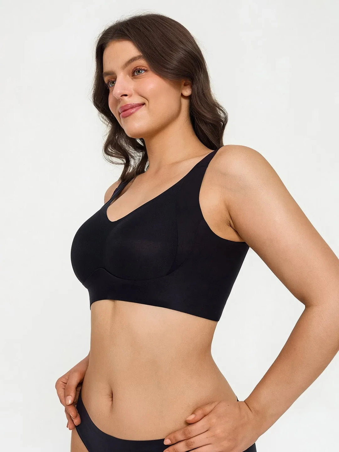 Popilush® Wireless Wide Strap Everyday Supportive Push Up Comfort Bra