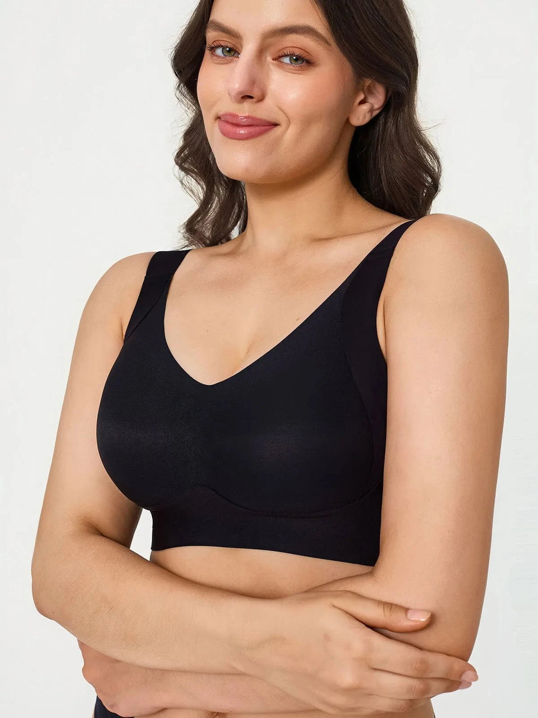 Popilush® Wireless Wide Strap Everyday Supportive Push Up Comfort Bra