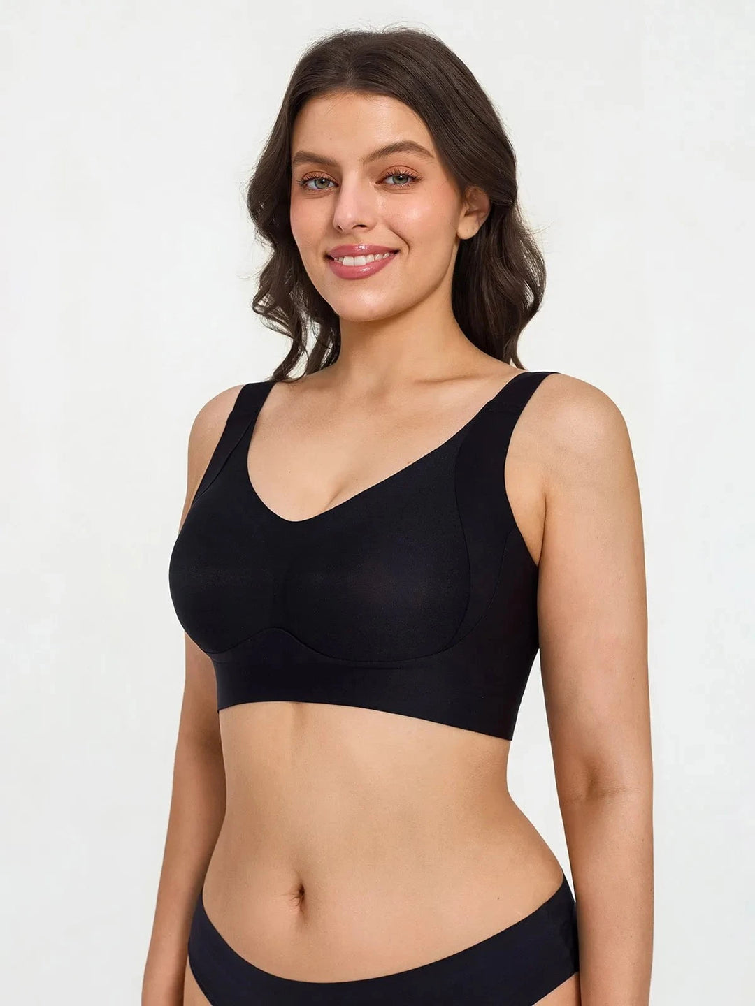 Popilush® Wireless Wide Strap Everyday Supportive Push Up Comfort Bra