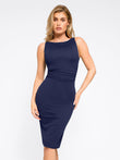 Popilush® Tummy Control Sleeveless Midi Dress