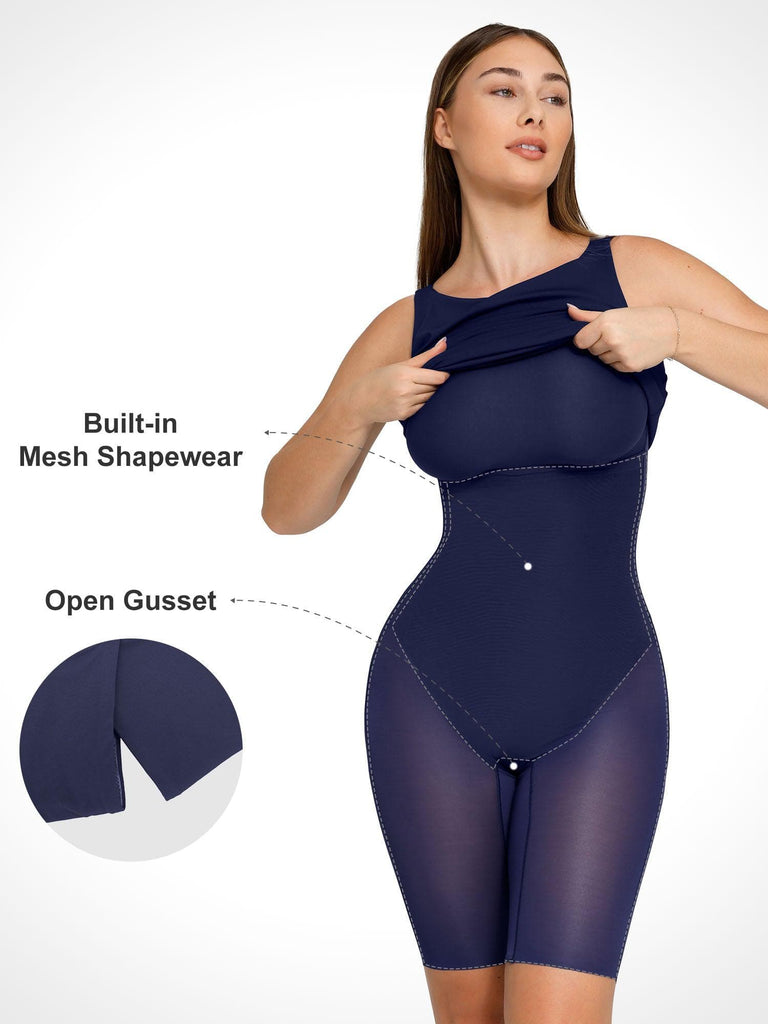Popilush® Built-In Shapewear Hidden Zipper Sleeveless Dress