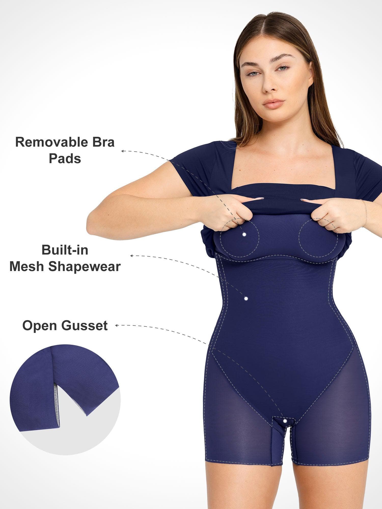 Shapewear Sleeveless Boatneck Sculpting Midi Work Dress