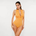 Popilush® Zip-Front Waist Shaping Swimsuit