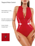 Popilush® Zip-Front Waist Shaping Swimsuit