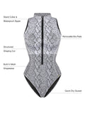 Popilush® Zip-Front Waist Shaping Swimsuit