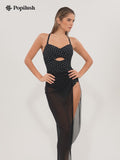 Twist & Shirred Sculpting One-Piece with Removable Straps
