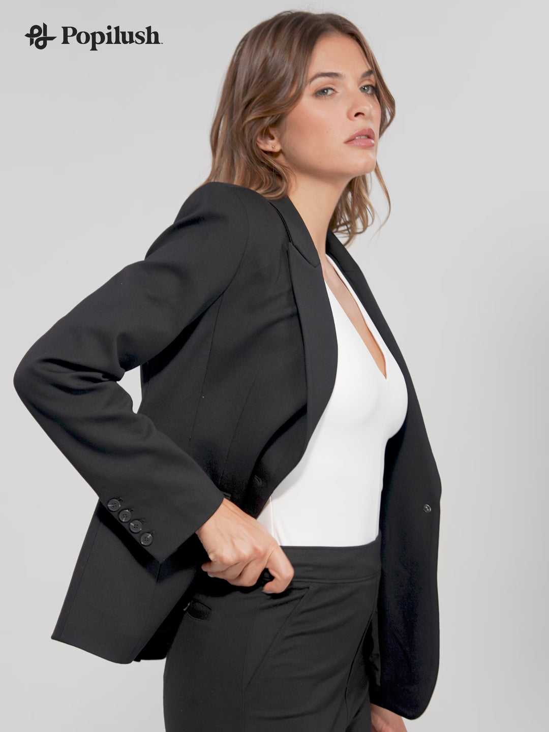 Shape-Sculpting Fitted Blazer