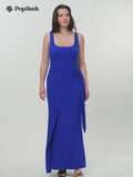 Shapewear Modal Twist Wrap Tummy Control Maxi Dress